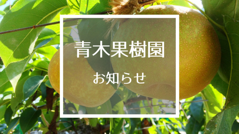 『お知らせ』2024年 今季の販売は終了致しました 1