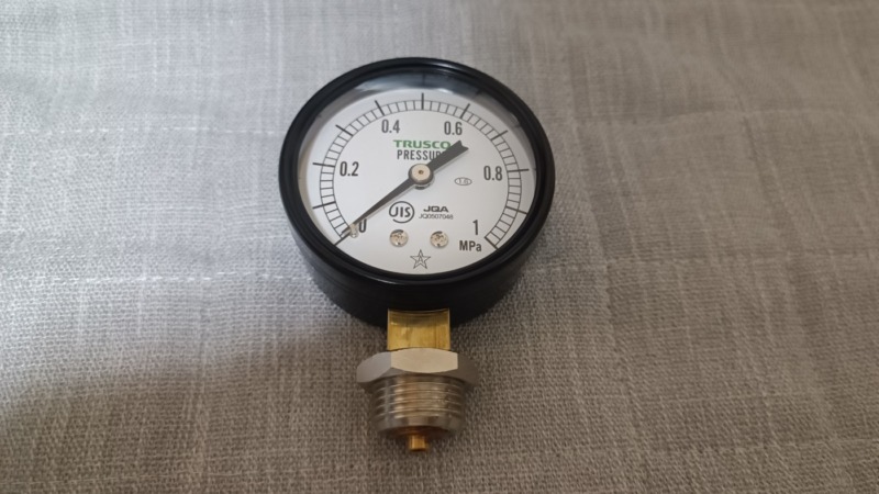 水道ホース対応の水圧計の簡単な作り方 208