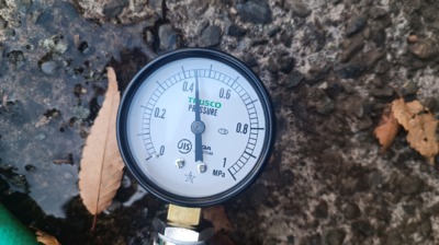 水道ホース対応の水圧計の簡単な作り方 250